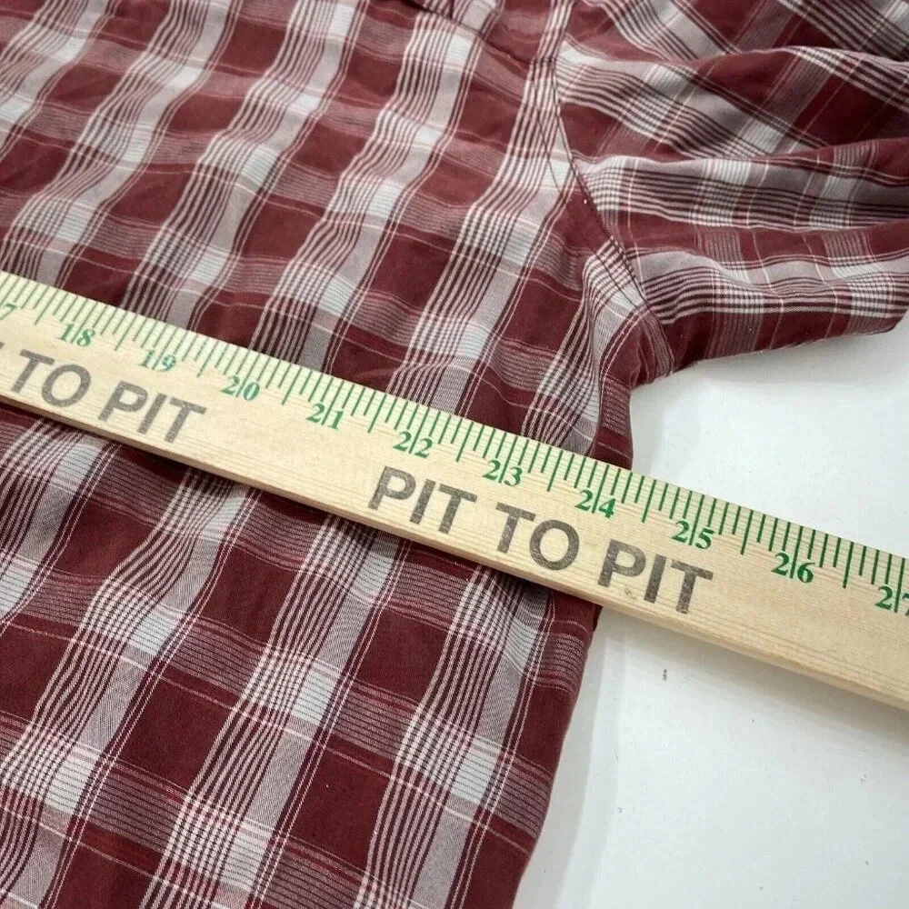 Columbia Shirt Long Sleeve Button Down Mens XL red plaid 1038 - Picture 6 of 7